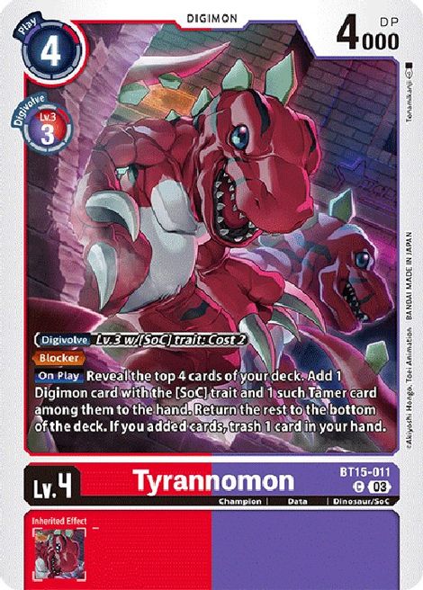 Tyrannomon BT15-011 [ Inglese / Giapponese ]
