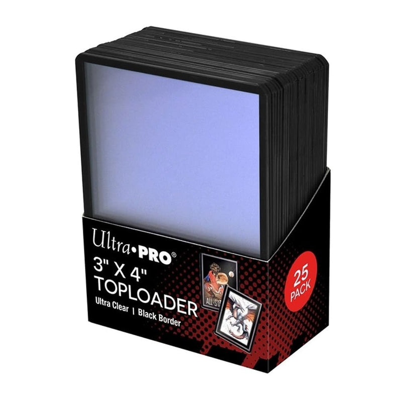 Ultra Pro Toploader 3" x 4" Bordo Nero - Confezione da 25 Pezzi | Protezione Rigida Carte Collezionabili