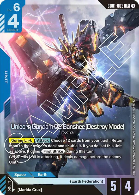 Unicorn Gundam 02 Banshee (Destroy Mode) GD01-003 [ Inglese / Giapponese ]
