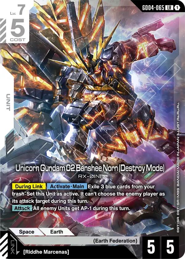 Unicorn Gundam 02 Banshee Norn GD04-065 [ Inglese / Giapponese ]