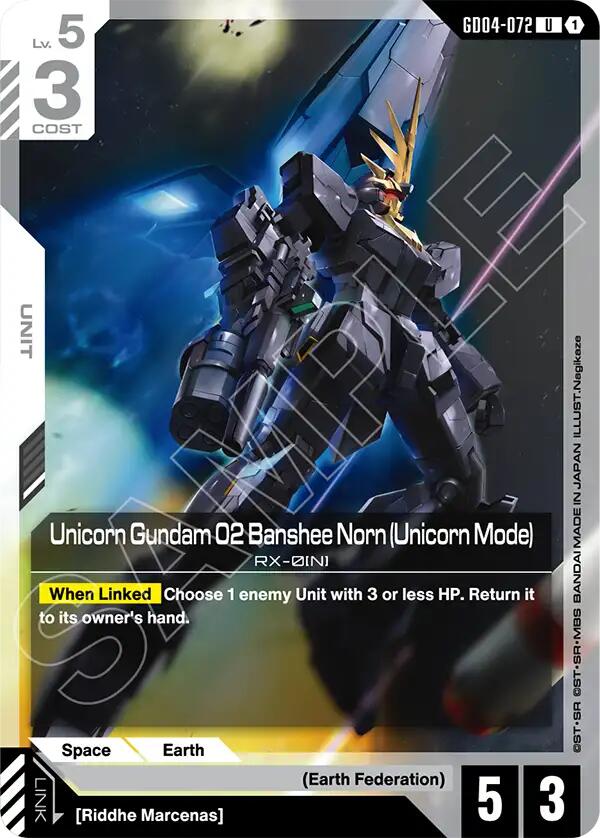 Unicorn Gundam 02 Banshee Norn GD04-072 [ Inglese / Giapponese ]