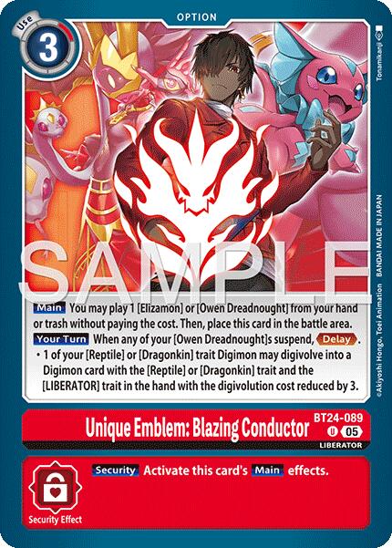 Unique Emblem : Blazing Conductor BT24-089 [ Inglese / Giapponese ]