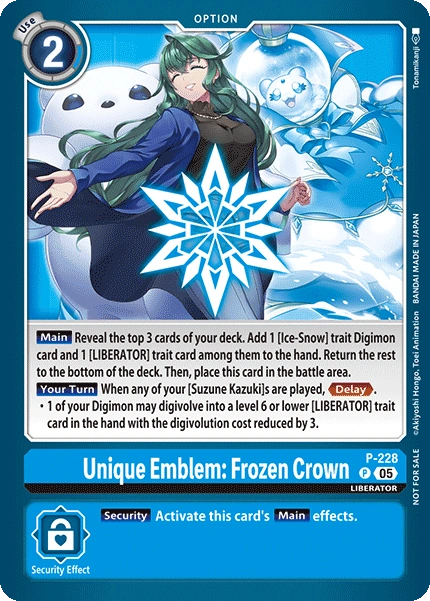 Unique Emblem : Frozen Crown P-228 [ Inglese / Giapponese ]