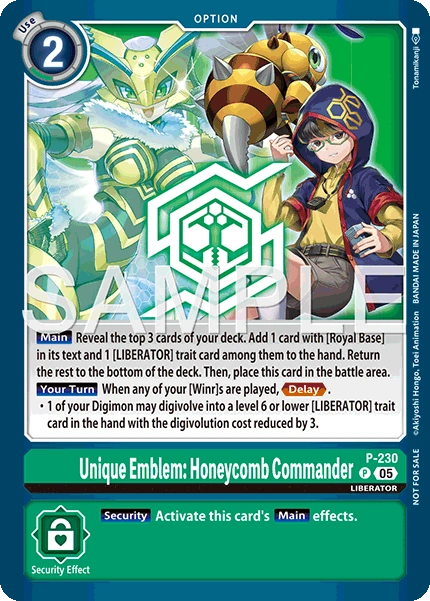Unique Emblem : Honeycomb Commander P-230 [ Inglese / Giapponese ]