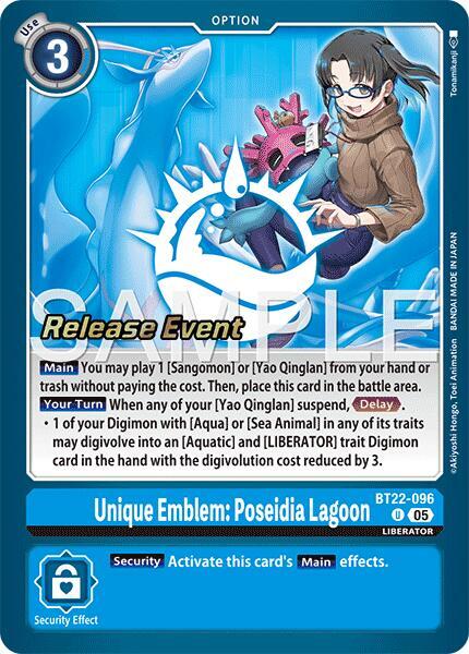 Unique Emblem : Poseidia Lagoon BT22-096 [ Inglese / Giapponese ]