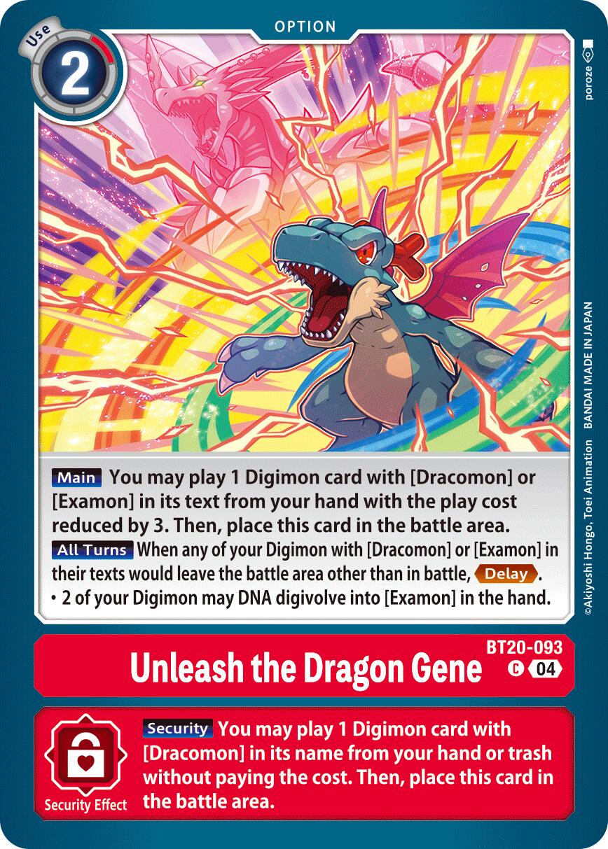 Unleash the Dragon Gene BT20-093 [ Inglese / Giapponese ]