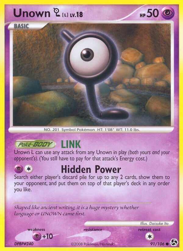 Unown [L] Lv.18 - Incontri Leggendari 091/106 [ Italiano / Inglese ]
