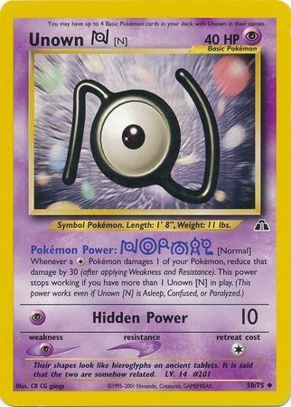 Unown [N] - Neo Discovery 50/75 [ Italiano / Inglese ]