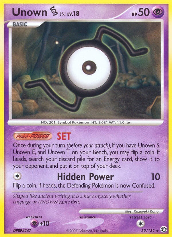 Unown [S] Lv.18 - Prodigi Segreti 39/132 [ Italiano / Inglese ]