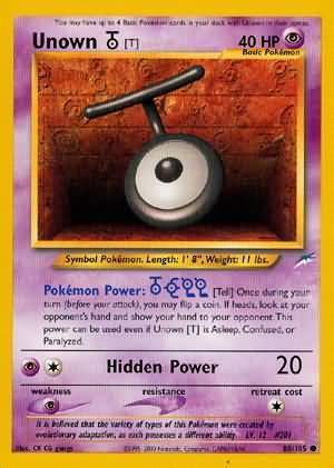 Unown [T] - Neo Destiny 88/105 [ Italiano / Inglese ]