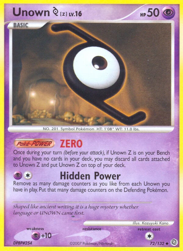 Unown [Z] Lv.16 - Prodigi Segreti 72/132 [ Italiano / Inglese ]