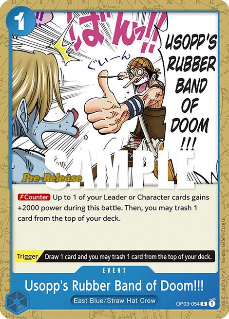 Usopp's Rubber Band of Doom!!! OP03-054 [ Inglese / Giapponese / Francese / Cinese Semplificato ]