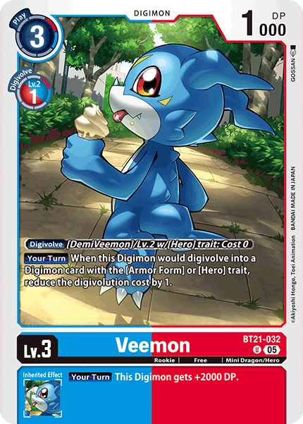 Veemon BT21-032 [ Inglese / Giapponese ]