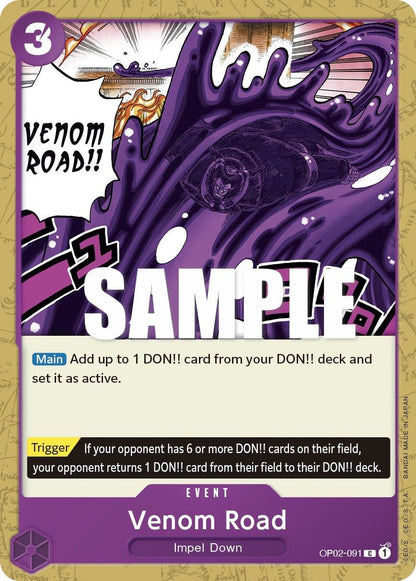 Venom Road OP02-091 [ Inglese / Giapponese / Francese / Cinese Semplificato ]
