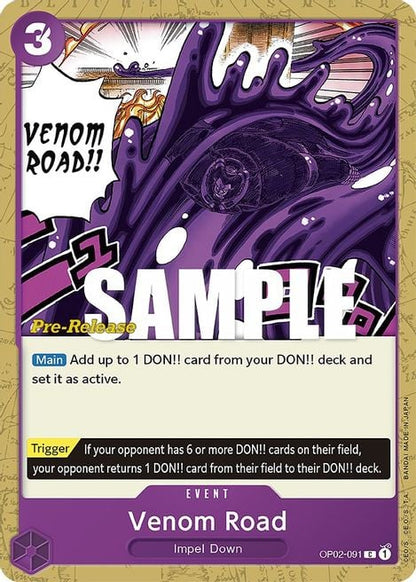 Venom Road OP02-091 [ Inglese / Giapponese / Francese / Cinese Semplificato ]