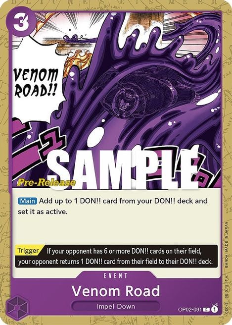 Venom Road OP02-091 [ Inglese / Giapponese / Francese / Cinese Semplificato ]