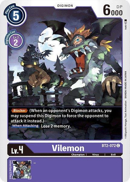 Vilemon BT2-072 [ Inglese / Giapponese ]