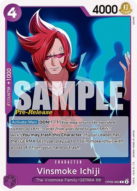 Vinsmoke Ichiji OP06-060 [ Inglese / Giapponese / Francese / Cinese Semplificato ]