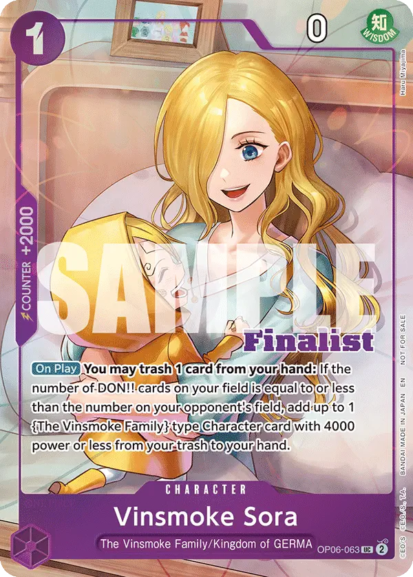 Vinsmoke Sora OP06-063 [ Inglese / Giapponese / Francese / Cinese Semplificato ]