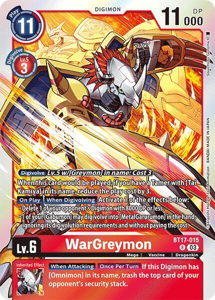 WarGreymon BT17-015 [ Inglese / Giapponese ]