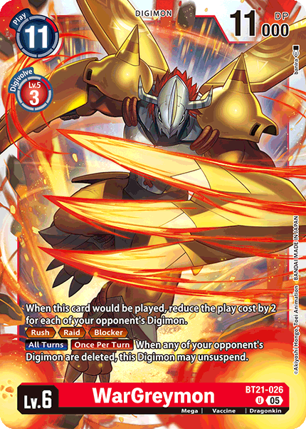 WarGreymon BT21-026 [ Inglese / Giapponese ]