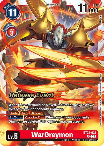 WarGreymon BT21-026 [ Inglese / Giapponese ]