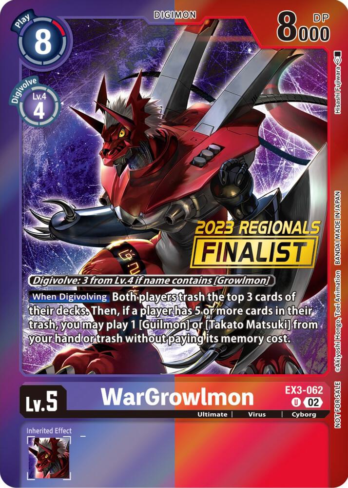 WarGrowlmon EX3-062 [ Inglese / Giapponese ]