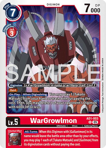 WarGrowlmon AD1-003 [ Inglese / Giapponese ]