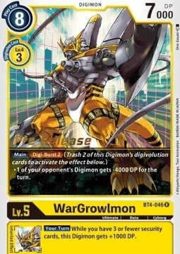 WarGrowlmon BT4-046 [ Inglese / Giapponese ]