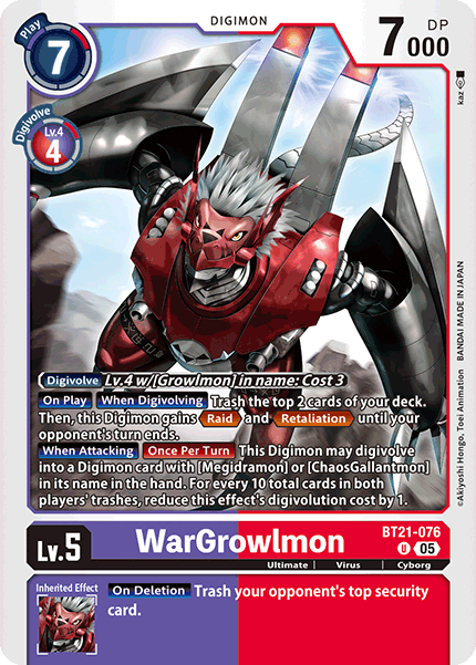 WarGrowlmon BT21-076 [ Inglese / Giapponese ]