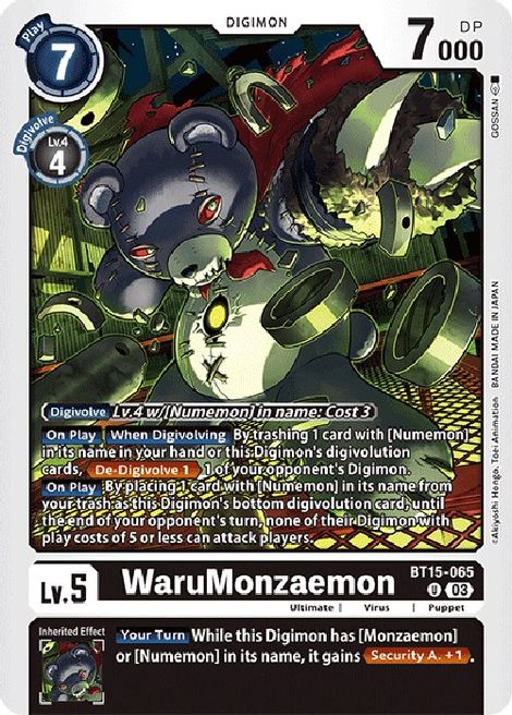 WaruMonzaemon BT15-065 [ Inglese / Giapponese ]