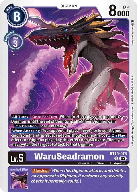 WaruSeadramon BT15-078 [ Inglese / Giapponese ]