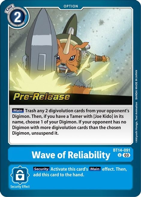 Wave of Reliability BT14-091 [ Inglese / Giapponese ]