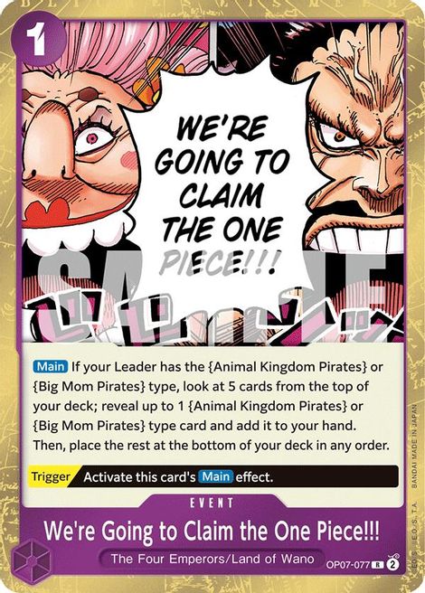 We're Going to Claim the One Piece!!! OP07-077 [ Inglese / Giapponese / Francese / Cinese Semplificato ]