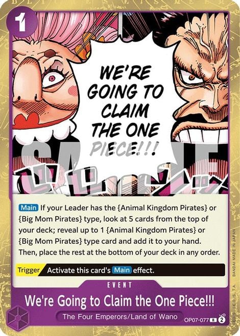 We're Going to Claim the One Piece!!! OP07-077 [ Inglese / Giapponese / Francese / Cinese Semplificato ]