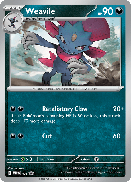 Weavile - MEP Black Star Promos MEP 021 [ Italiano / Inglese ]
