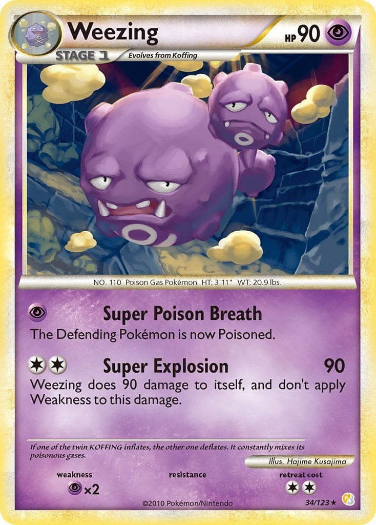 Weezing - HeartGold SoulSilver 034/123 [ Italiano / Inglese ]