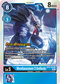 Prereleasestamped - Weregarurumon X Antibody Bt 09 X Record.
