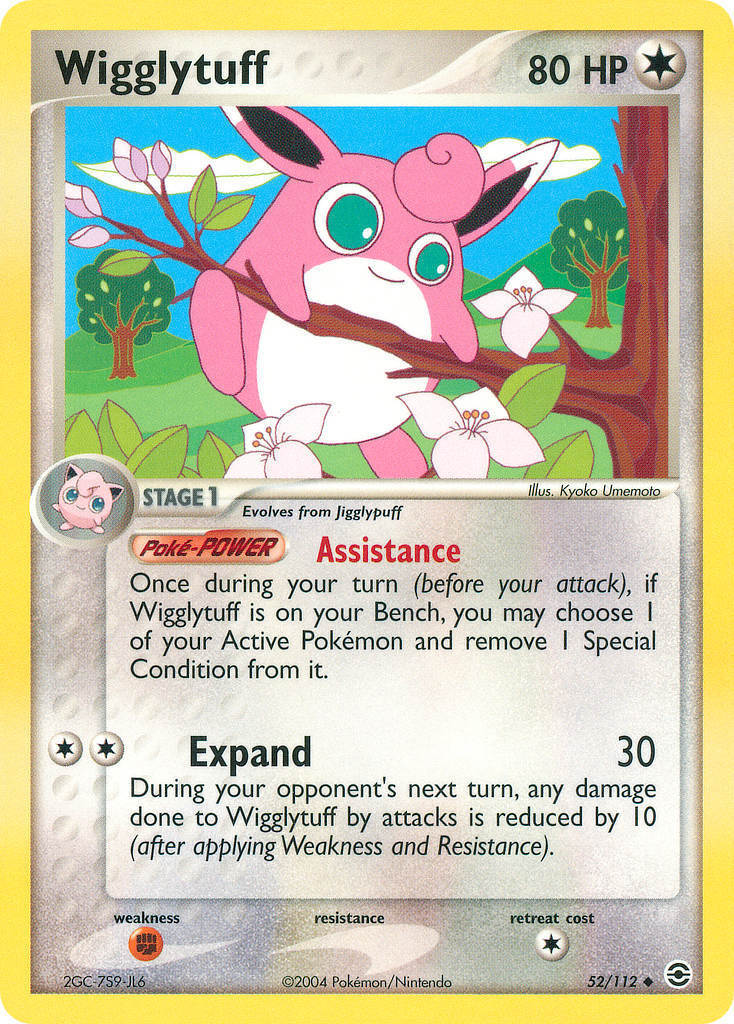 Wigglytuff - EX RossoFuoco e VerdeFoglia 52/112 [ Italiano / Inglese ]