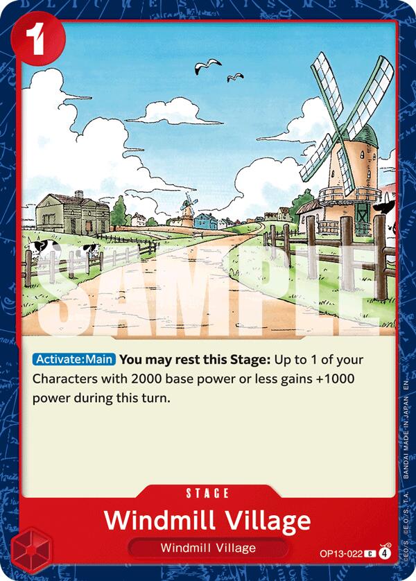 Windmill Village OP13-022 [ Inglese / Giapponese / Francese / Cinese Semplificato ]