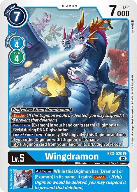 Wingdramon EX3-020 [ Inglese / Giapponese ]