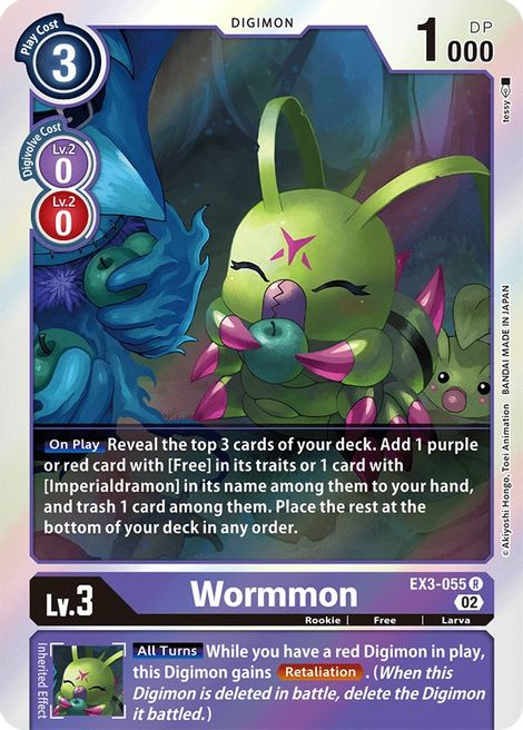 Wormmon EX3-055 [ Inglese / Giapponese ]