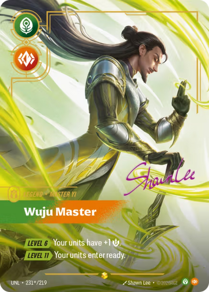Master Yi - Wuju Master (Plated Legend - NON-FOILPLATEDLEGEND|PRIZEWALL) [ Inglese / Cinese Semplificato ]