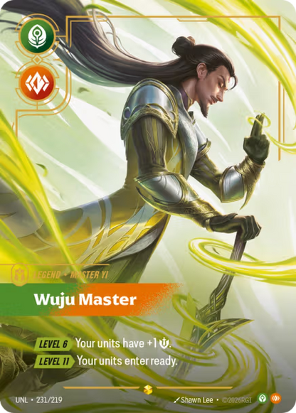 Master Yi - Wuju Master (Plated Legend - NON-FOILPLATEDLEGEND|PRIZEWALL) [ Inglese / Cinese Semplificato ]