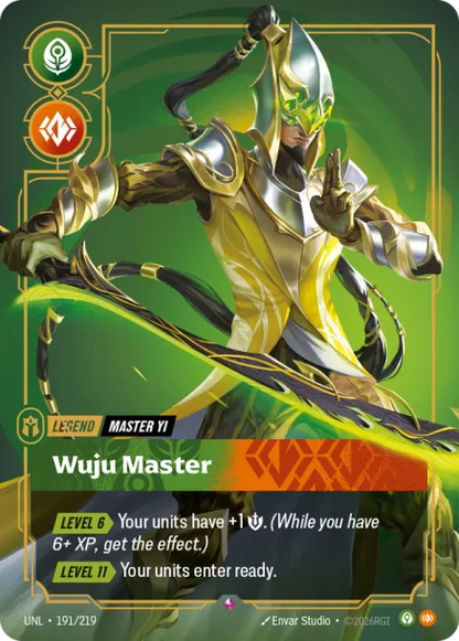 Master Yi - Wuju Master (Plated Legend - NON-FOILPLATEDLEGEND|PRIZEWALL) [ Inglese / Cinese Semplificato ]