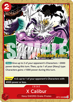 X Calibur OP11-020 [ Inglese / Giapponese / Francese / Cinese Semplificato ]