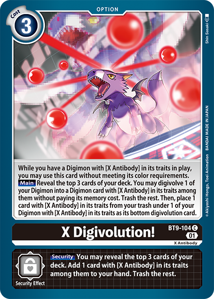 X Digivolution! BT9-104 [ Inglese / Giapponese ]
