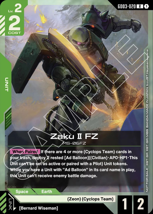 Zaku II FZ GD03-020 [ Inglese / Giapponese ]