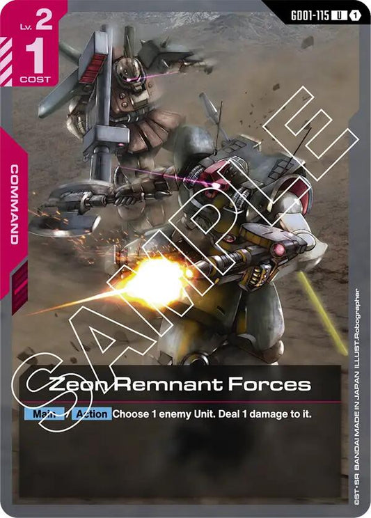 Zeon Remnant Forces GD01-115 [ Inglese / Giapponese ]