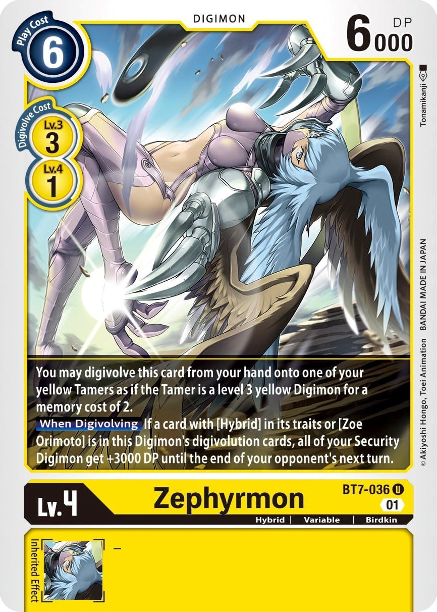Zephyrmon BT7-036 [ Inglese / Giapponese ]